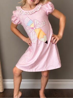 Girls' Pink Bow & Pencil dress - Kids